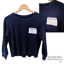 Load image into Gallery viewer, Aunties, N/T Universal Collective Upcycled Waffle Long Sleeve Thermal Tshirt (Optional Crop)