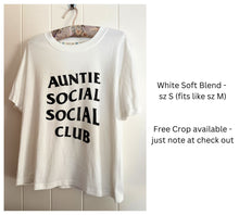 Load image into Gallery viewer, Auntie Social Social Club Upcycled T-shirt