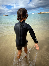 Load image into Gallery viewer, 2.5mm Black Onyx Ultrasoft Baby, Toddler, and Kids Yamamoto Long sleeve Shorty Wetsuit