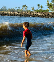 Load image into Gallery viewer, 2.5mm Hawaiian Supʻpaman Ultrasoft Baby, Toddler, and Kids Yamamoto Short sleeve Shorty Wetsuit
