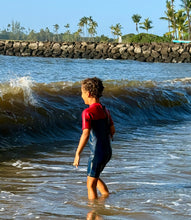 Load image into Gallery viewer, 2.5mm Hawaiian Supʻpaman Ultrasoft Baby, Toddler, and Kids Yamamoto Short sleeve Shorty Wetsuit