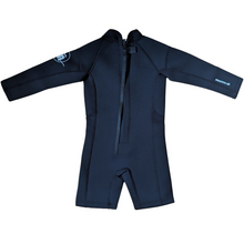 Load image into Gallery viewer, 2.5mm Black Onyx Ultrasoft Baby, Toddler, and Kids Yamamoto Long sleeve Shorty Wetsuit
