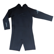 Load image into Gallery viewer, 2.5mm Black Onyx Ultrasoft Baby, Toddler, and Kids Yamamoto Long sleeve Shorty Wetsuit