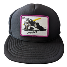 Load image into Gallery viewer, Peggy Oki Radical Aunties Upcycled Trucker Hat w/ Embroidered Patch