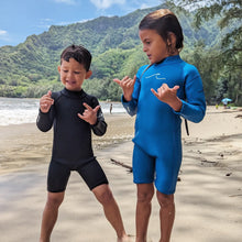 Load image into Gallery viewer, 2.5mm Black Onyx Ultrasoft Baby, Toddler, and Kids Yamamoto Long sleeve Shorty Wetsuit