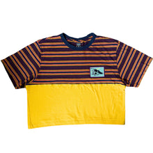 Load image into Gallery viewer, Peggy Oki Radical Aunties Upcycled Roadstripe T