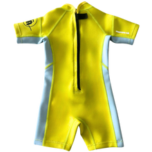 Load image into Gallery viewer, 1.5mm Ultrasoft Baby, Toddler and Kids Neoprene Shortsleeve Springsuit Shorty Wetsuit