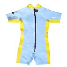 Load image into Gallery viewer, 1.5mm Ultrasoft Baby, Toddler and Kids Neoprene Shortsleeve Springsuit Shorty Wetsuit