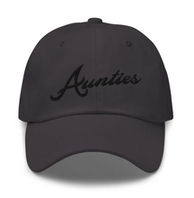 Load image into Gallery viewer, Aunties Baseball hat, Black on Black
