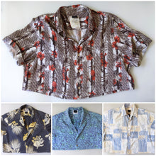 Load image into Gallery viewer, Cropped Vintage Aloha Shirts