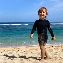 Load image into Gallery viewer, 2.5mm Black Onyx Ultrasoft Baby, Toddler, and Kids Yamamoto Long sleeve Shorty Wetsuit
