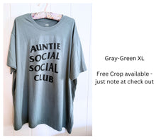 Load image into Gallery viewer, Auntie Social Social Club Upcycled T-shirt
