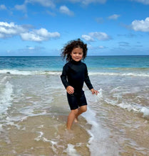 Load image into Gallery viewer, 2.5mm Black Onyx Ultrasoft Baby, Toddler, and Kids Yamamoto Long sleeve Shorty Wetsuit
