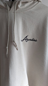 Aunties Embroidered Unisex Hoodie with wave sleeve detail