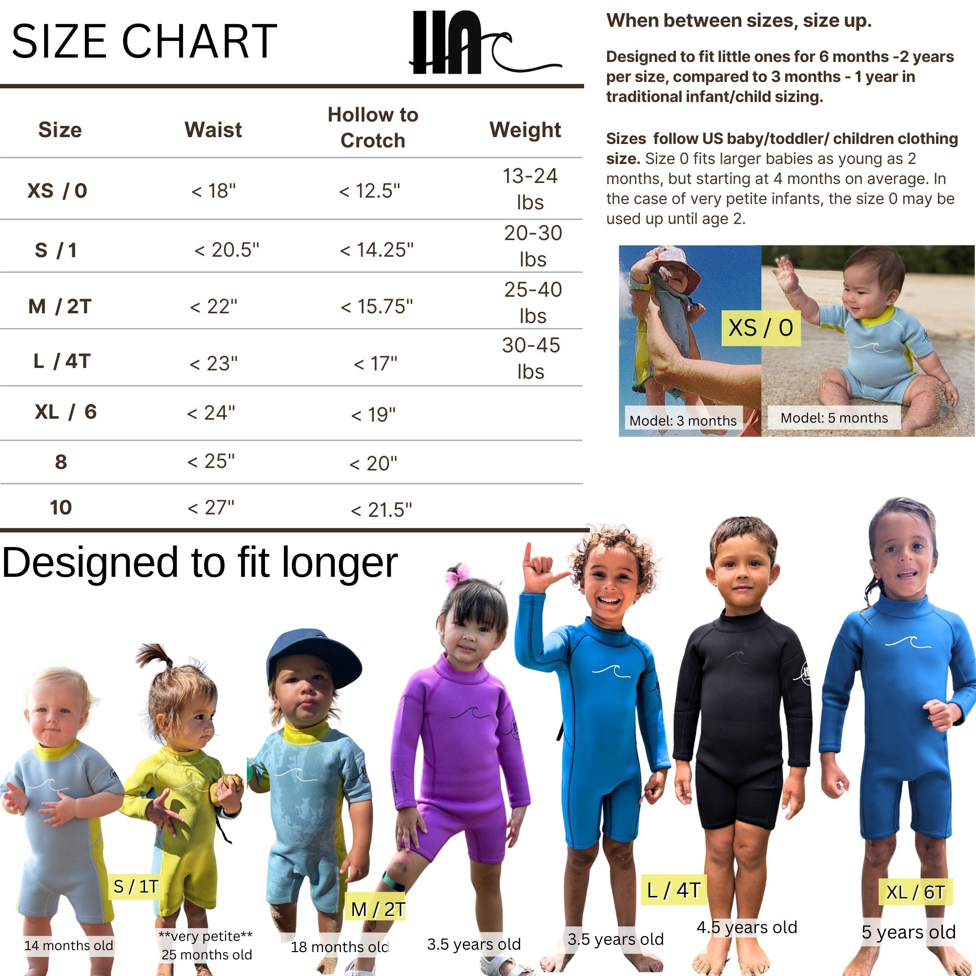 2.5mm Ultrasoft Baby, Toddler, and Kids Yamamoto Longsleeve 2.5mm Ultrasoft Baby, Toddler, and Kids Yamamoto Longsleeve