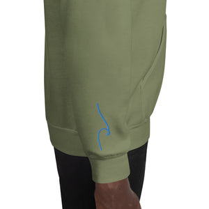 Aunties Embroidered Unisex Hoodie with wave sleeve detail