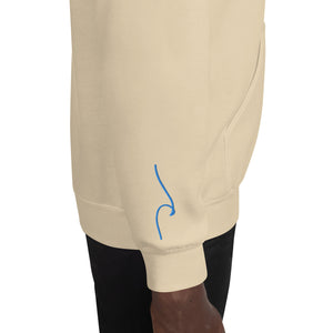 Aunties Embroidered Unisex Hoodie with wave sleeve detail